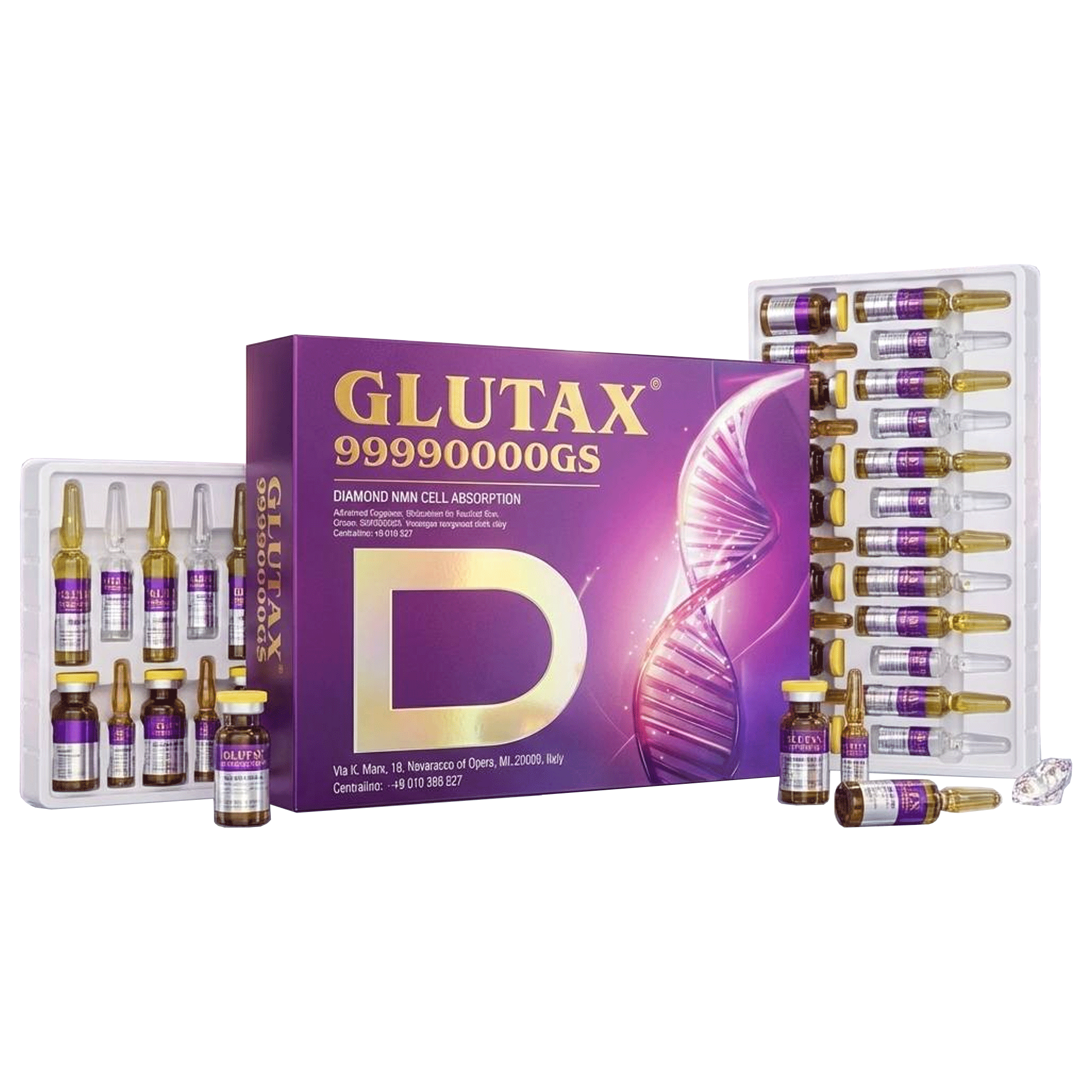 glutax glutathione 99990000GS Diamond NMN Cell Absorption Injection – Coccibeauty Quantity:6-bottles Forum Health | Functional Just Glow