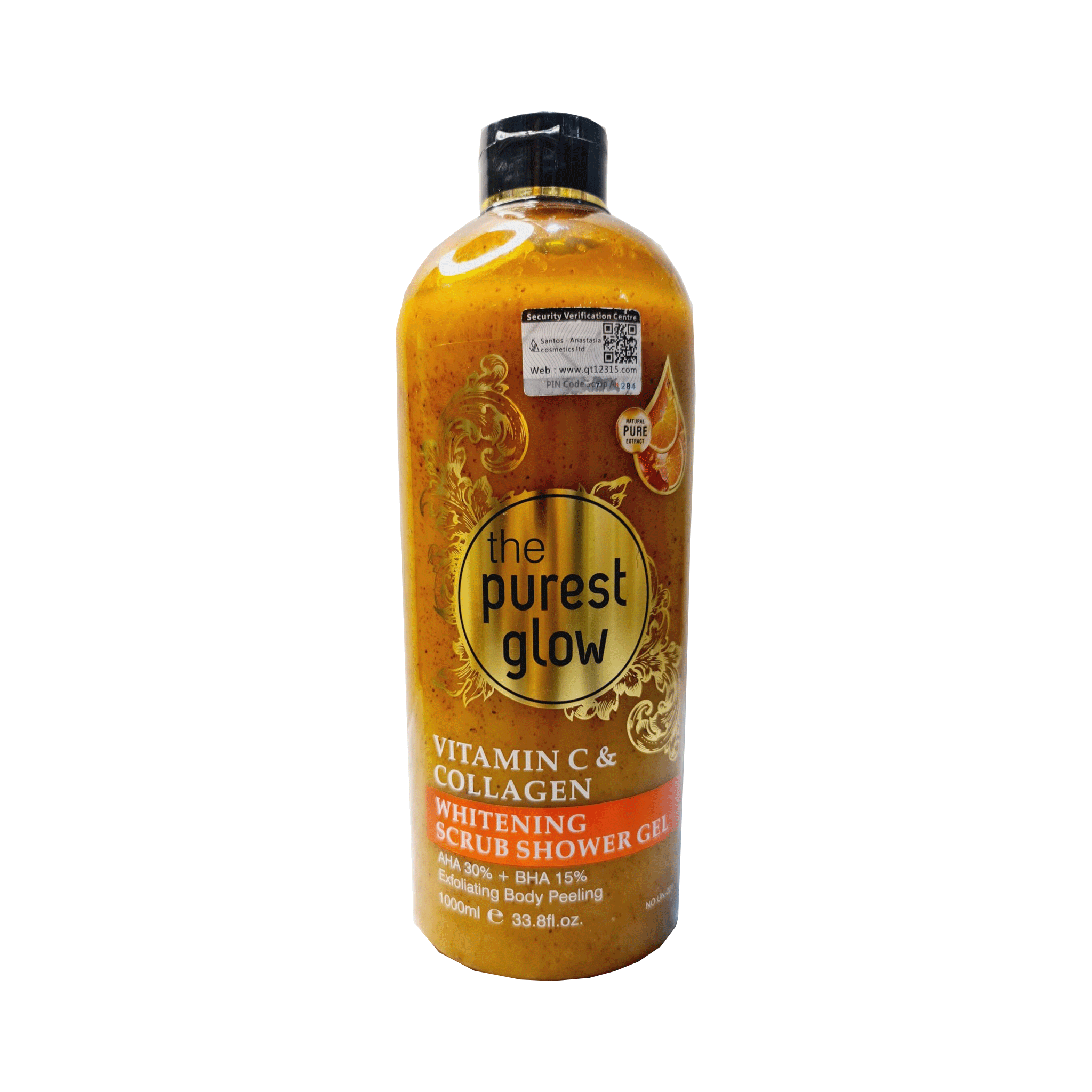Gel Douche Exfoliant Blanchissant The Purest Glow - 1000ml à La Niacinamide & Ginseng