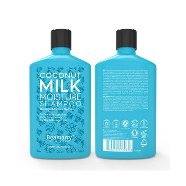 Natural Organic Coconut Milk Moisture Hair Shampoo for Damaged Hair