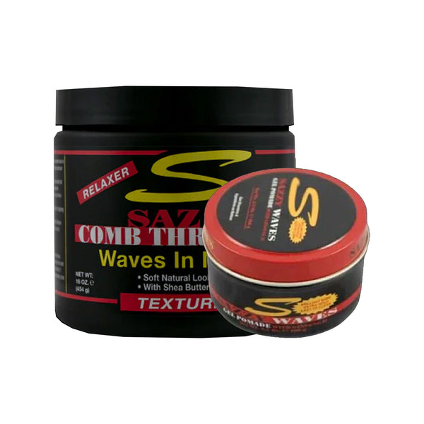 Sazzy Comb Thru Waves Relaxer And Gel Pomade
