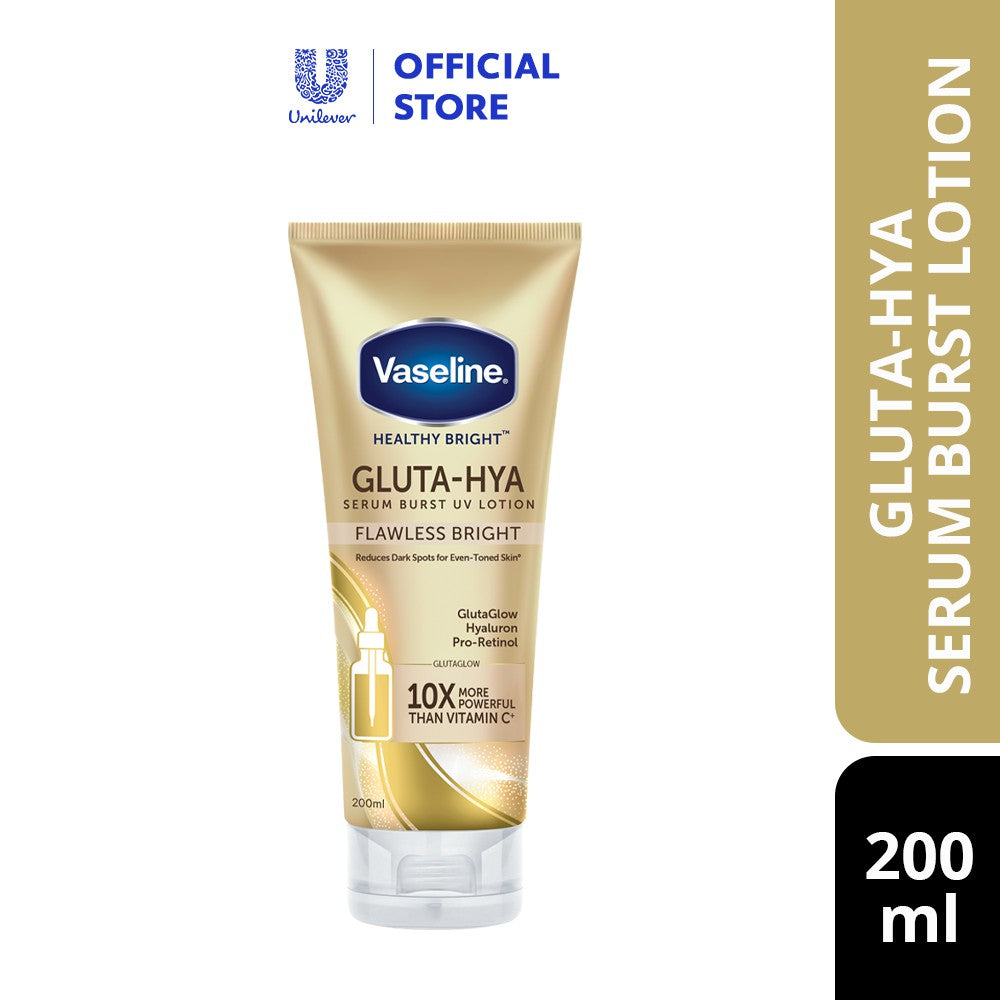 Buy Vaseline Gluta-Hya Serum Burst UV Lotion Flawless Bright – Coccibeauty
