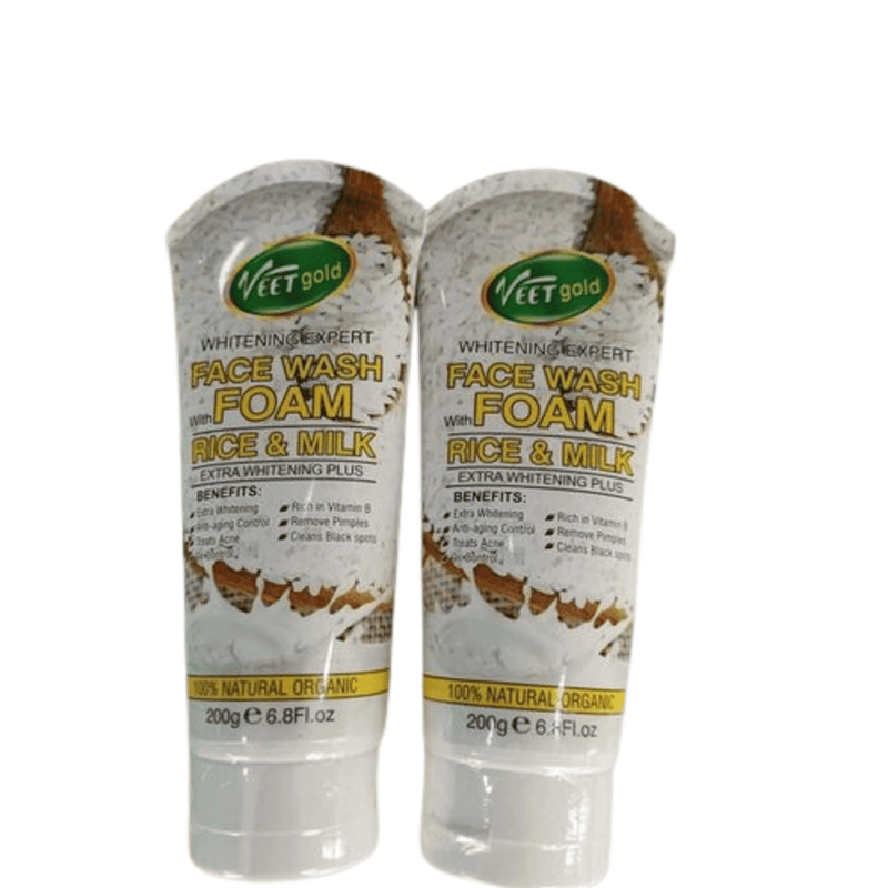 Veetgold Whitening Expert Face Wash Foam with Rice & Milk