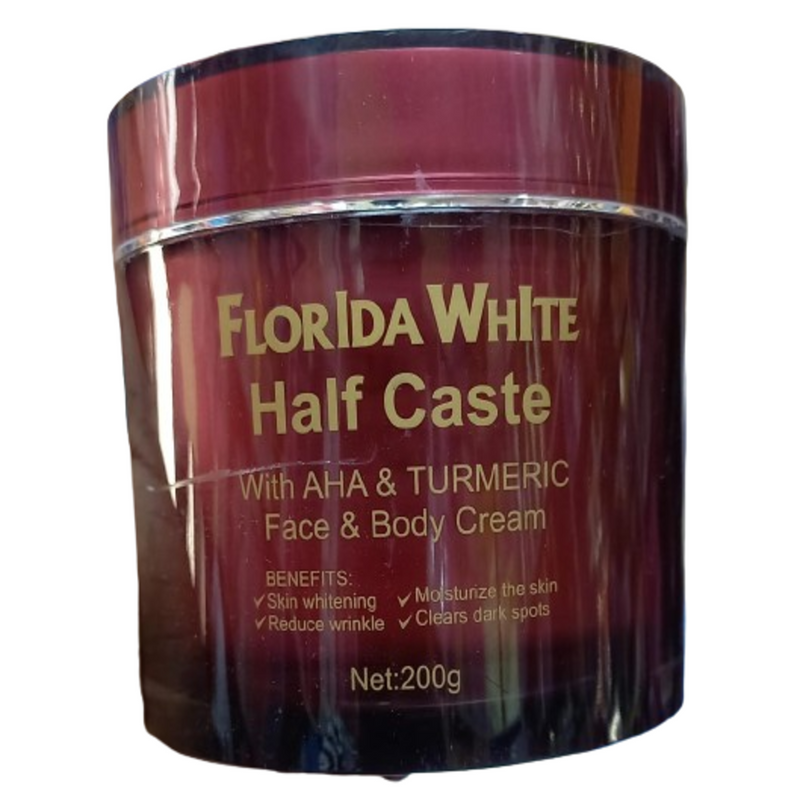Florida White Half Cast AHA &amp; Turmeric Face & Body Cream