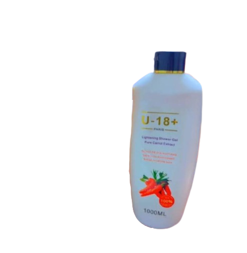 U-18+ Paris Lightening Shower Gel – Pure Carrot Extract (1000ml)