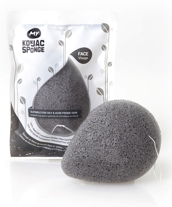 Konjac Facial Sponge with Activated Bamboo Charcoal