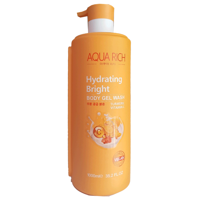 AQUA RICH TUMERIC + VITAMIN C HYDRATING BRIGHT BODY GEL WASH