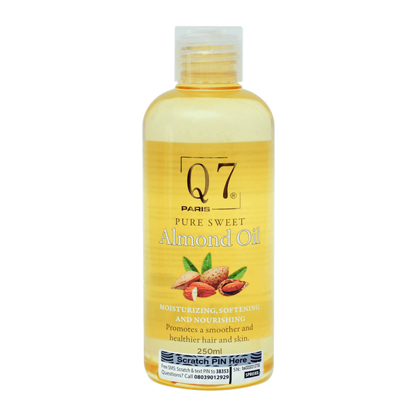 Q7PARIS 100% PURE SWEET ALMOND OIL – 250ML