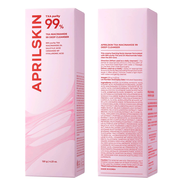 April Skin TXA Niacinamide 99 Deep Cleanser, 4.23oz (120g)