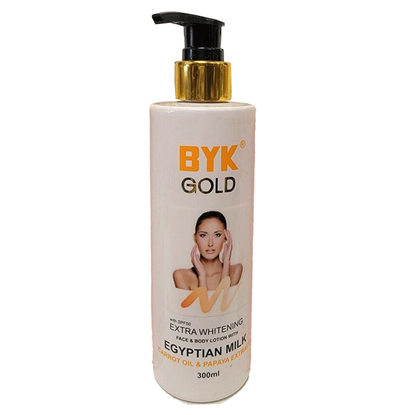 BYK Gold Extra Whitening Body Lotion with Egyptian Milk