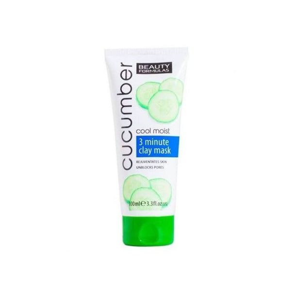Beauty Formulas Cucumber Cool Moist 3 Minute Clay Mask - 100ml