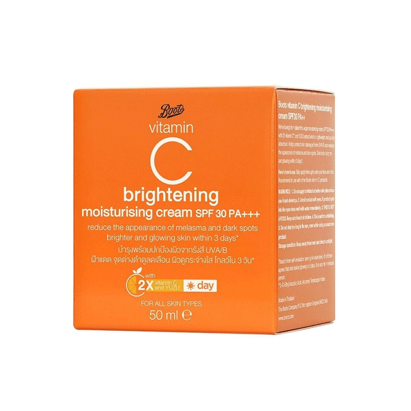 Boots SPF30 PA+++ Vitamin C Brightening Moisturing Cream 50ml