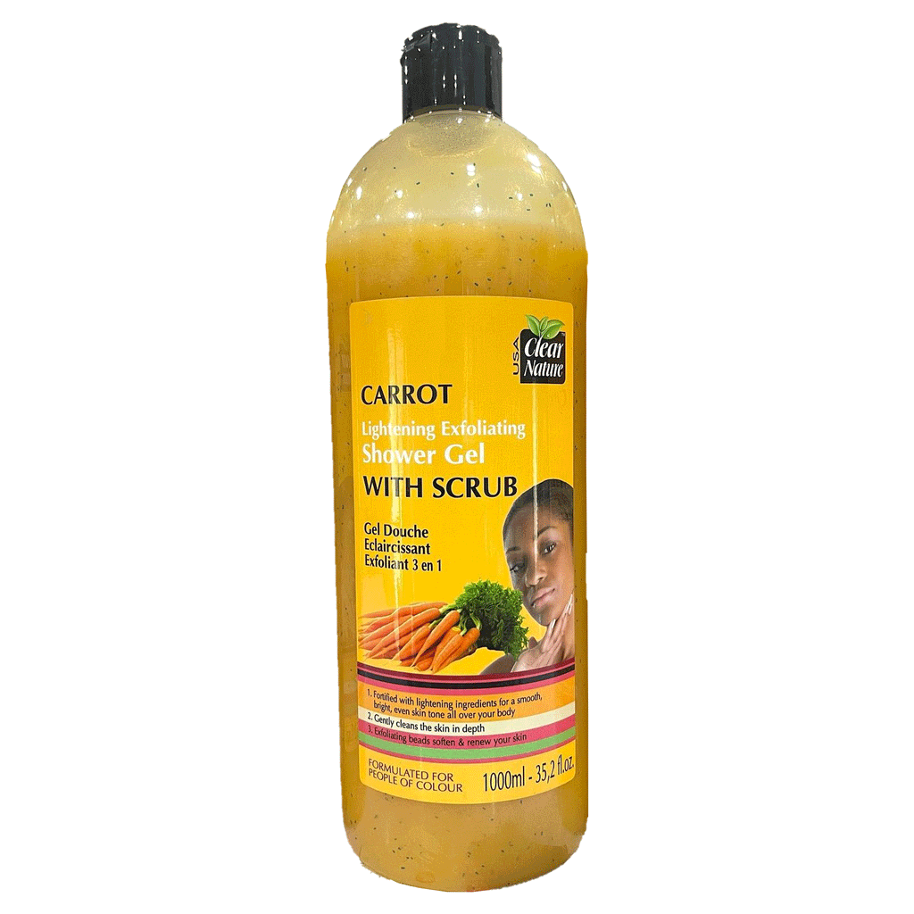 Clear Nature Carrot Lightening Exfoliating Shower Gel With Scrub 1000ml