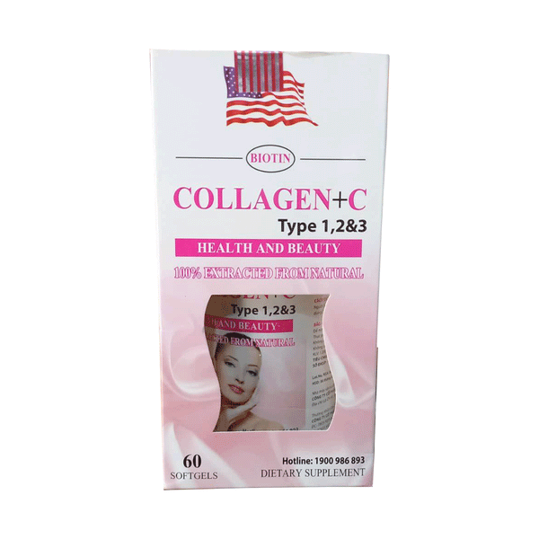 Collagen + C Type 1 2 & 3 Health and Beauty Supplement
