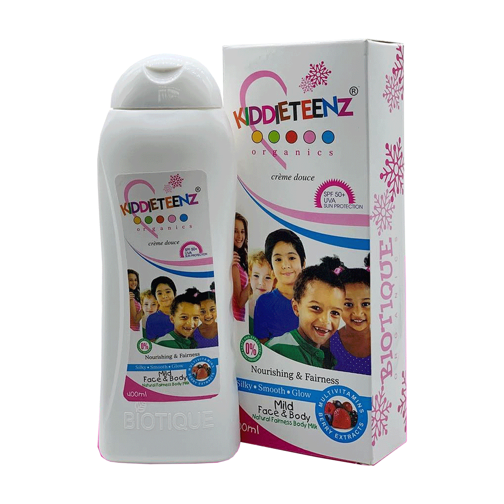 KIDDIESTEENZ NOURISHING & FAIRNESS MILD FACE AND BODY NATURAL FAIRNESS BODY MILK 400ML