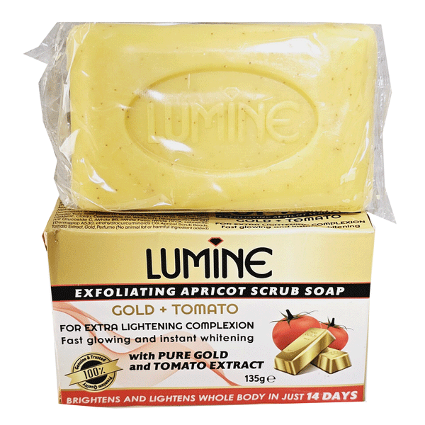 Lumine Exfoliating Apricot Scrub Soap Gold + Tomato 135g