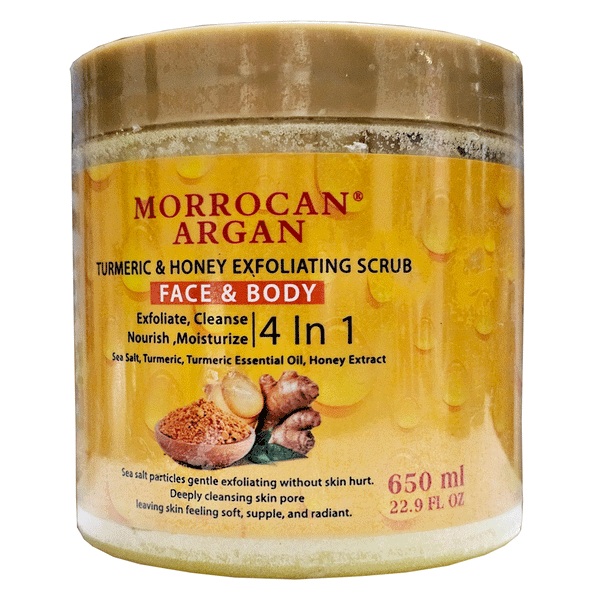 Morrocan Argan Turmeric & Honey Exfoliating Scrub 650ml