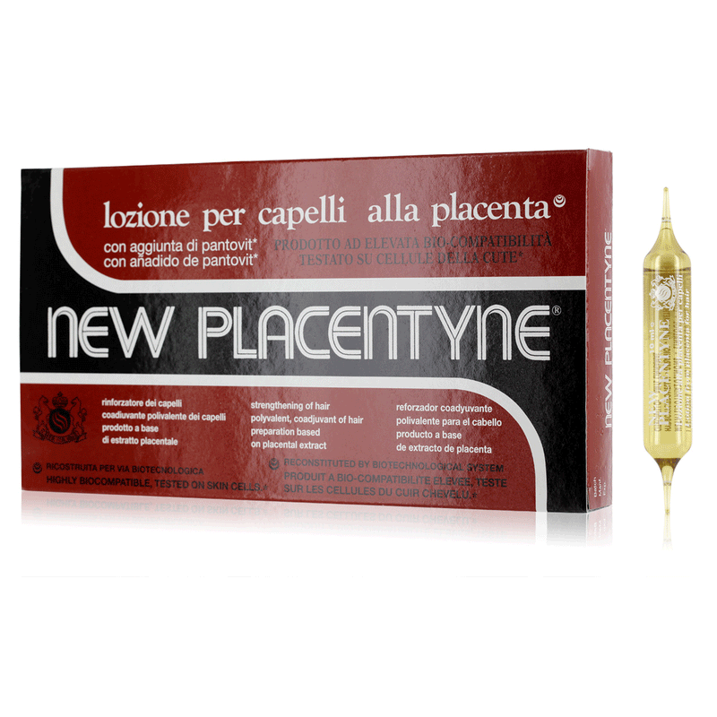 New Placenta Hair Loss 24 x 10ml Vials Unisex Adult with Hair Loss or Hair Thinning