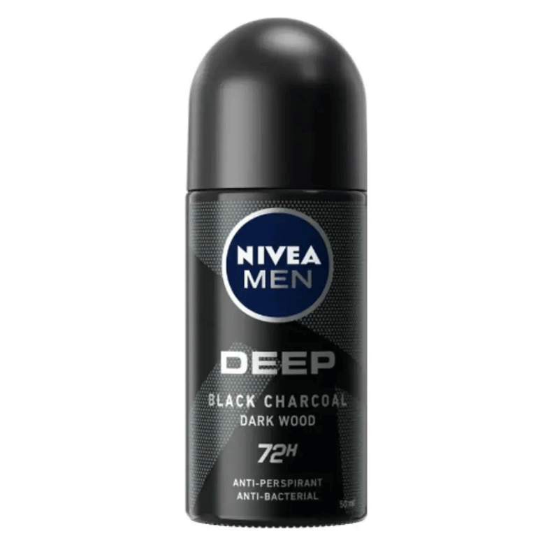 Nivea Men Deep Black Carbon Darkwood Anti-Perspirant Roll On 50ml