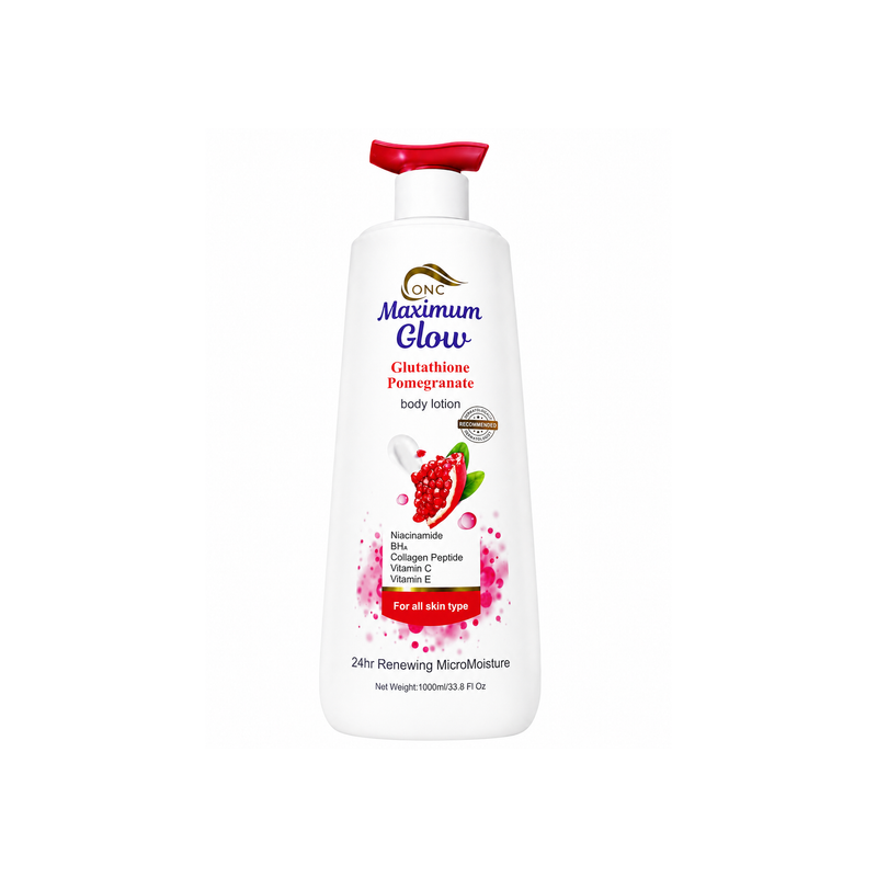 ONC Maximum Glow Glutathione Pomegranate Body Lotion with Niacinamide, – Coccibeauty