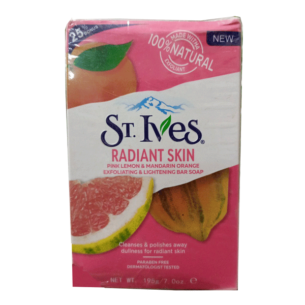 ST IVES RADIANT SKIN BAR SOAP 195G
