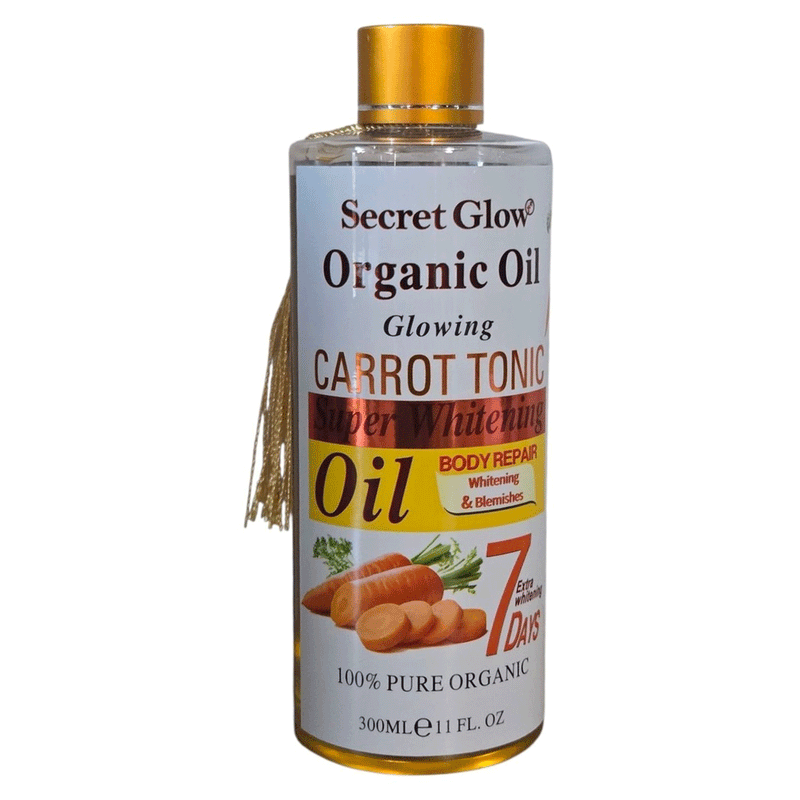 Secret Glow Organic Carrot Tonic Brightening Body Repair Oil 300ml