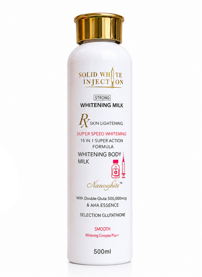 glutathione strong whitening milk Solid White Gluta Body 500ml – Coccibeauty Peptide Therapy in Fayetteville,