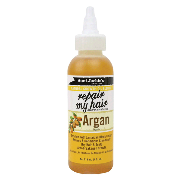 Aunt Jackie’s REPAIR MY HAIR Argan Natural Growth Oil (4Oz)