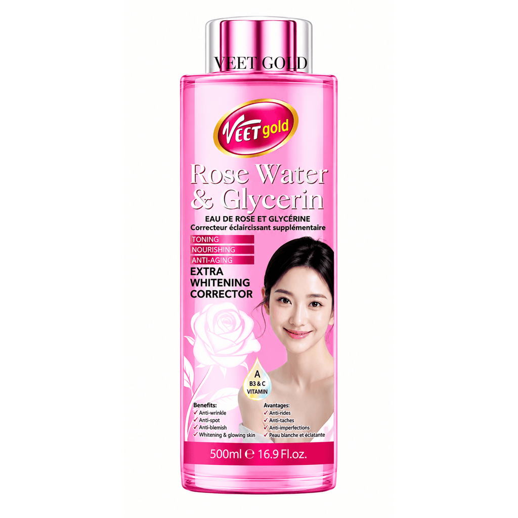 VEET GOLD Skin Lightening Glycerin and Rose Water 500ml