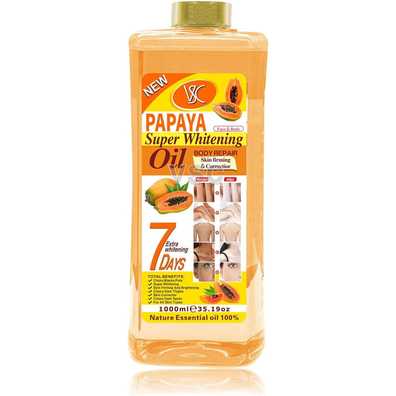 VeetGold Papaya Super Whitening Body Repair Oil, 1000ml