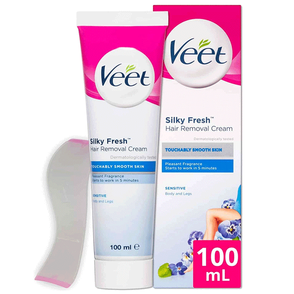Veet Silky Fresh Sensitive Skin Hair Removal Cream 100ml (Package may vary)