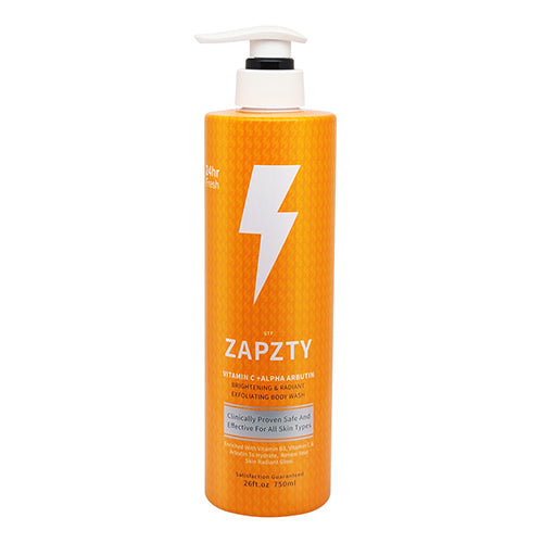 Zapzty Vitamin C Brightening & Radiant Exfoliating Shower Gel 750ml