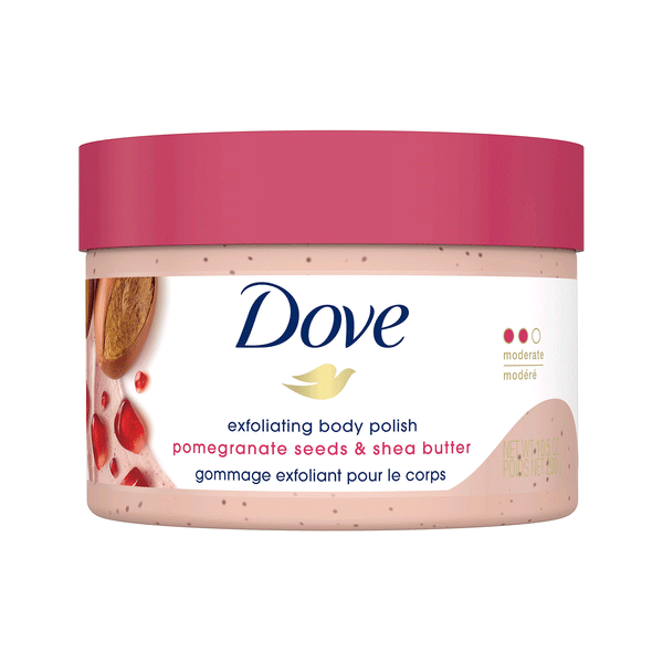 Dove Scrub Pomegranate & Shea Butter For Silky, Soft Skin Body Scrub Exfoliates