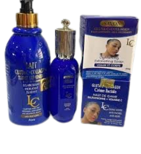 LC Glutathione + Collagen set is a powerful 4-step skin-brightening system