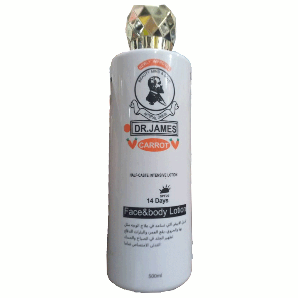Dr James Carrot Whitening Face & Body Lotion 500ml 14 Days