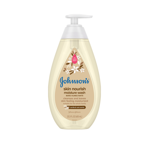 Johnson's Skin Nourish Moisture Wash – Vanilla & Oat Scents