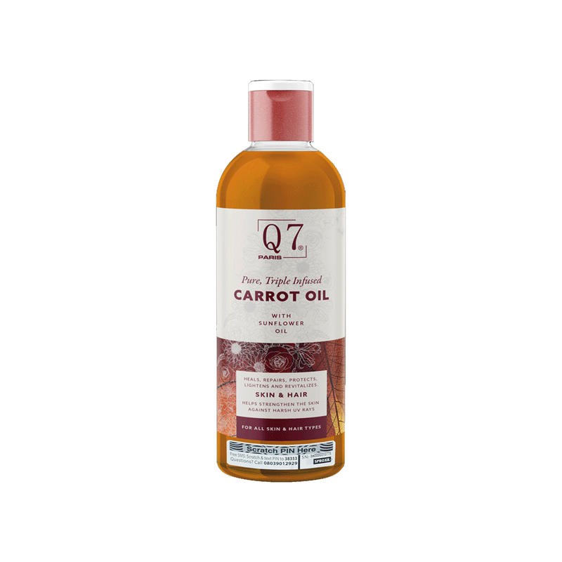 Q7 Pure, Triple Infused Carrot Oil – 250ml