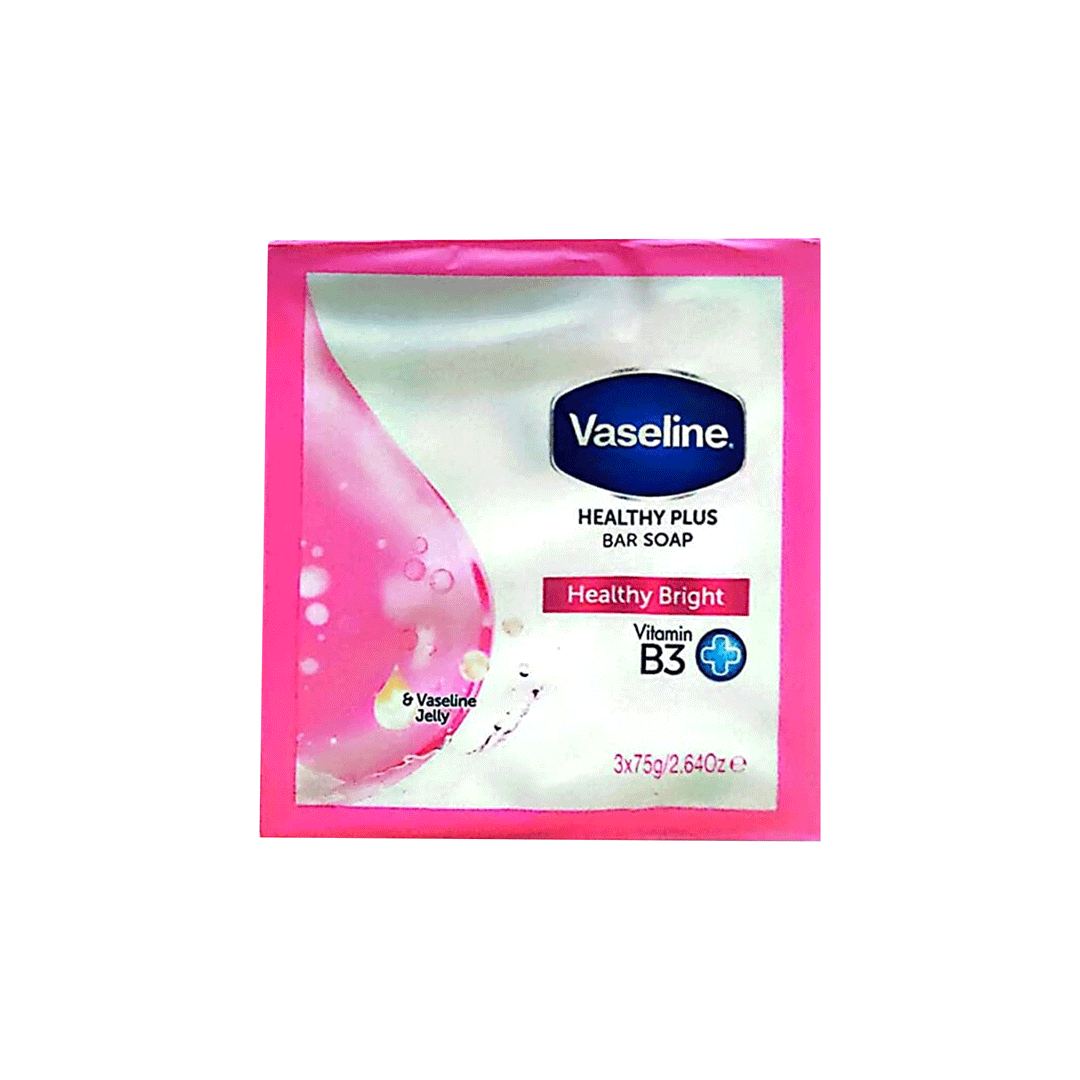 Vaseline Bright Vitamin B3 Healthy Plus Bar Soap 3 Pieces X 75g