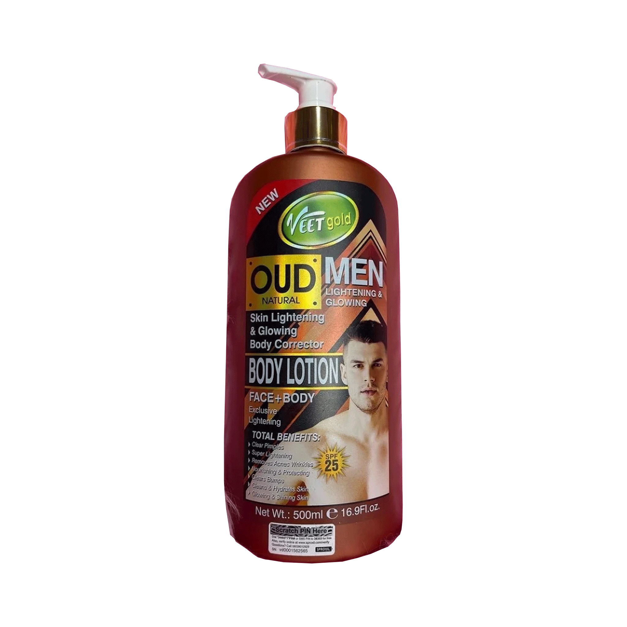 Veet Gold Oud Men Natural Body Lotion Coccibeauty