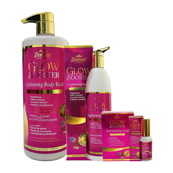 Zeenat Glow Booster 4pc Set (Lotion, Soap, Serum, Body Wash)