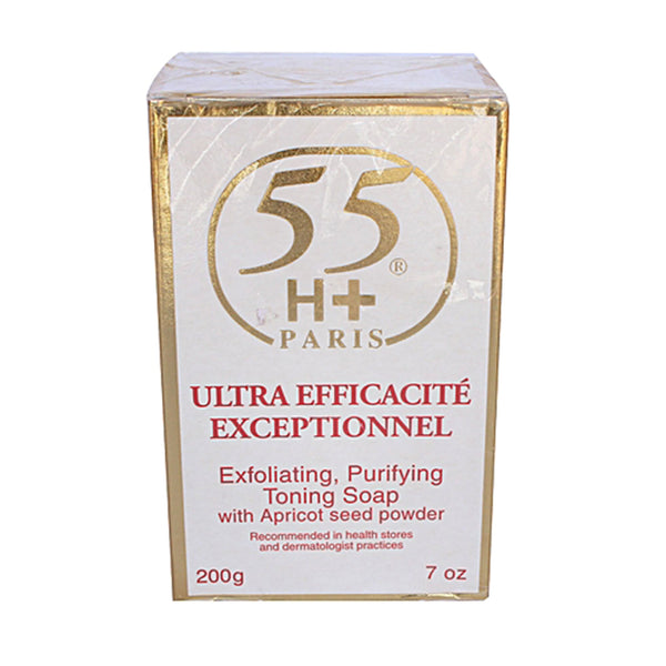  55H+ Paris Ultra Efficacite Exceptinnel Lightening Exfoliating Soap 7oz / 200g