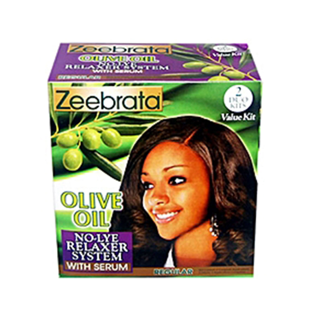 Zeebrata Olive Oil No Lye Relaxer With Serum -Regular