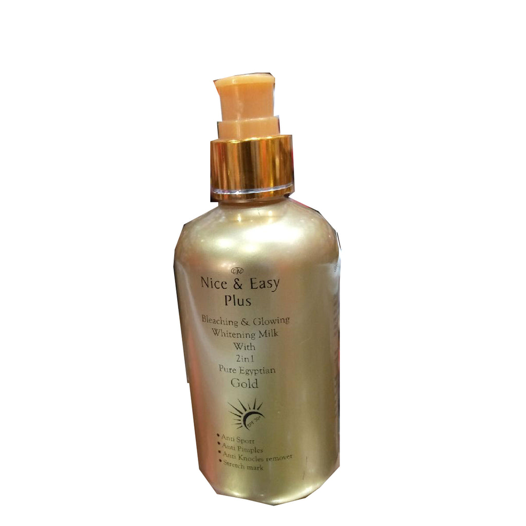 Nice & Easy Plus 2In1 Pure Egyptian Gold Body Whitening Milk.