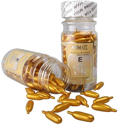 ANIMATE Aloe Vera Vitamin E Facial Oil 60 Soft Cel Capsules