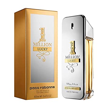 Paco Rabanne One Million Lucky Eau De Toilette Spray For Men, 3.4 Ounce