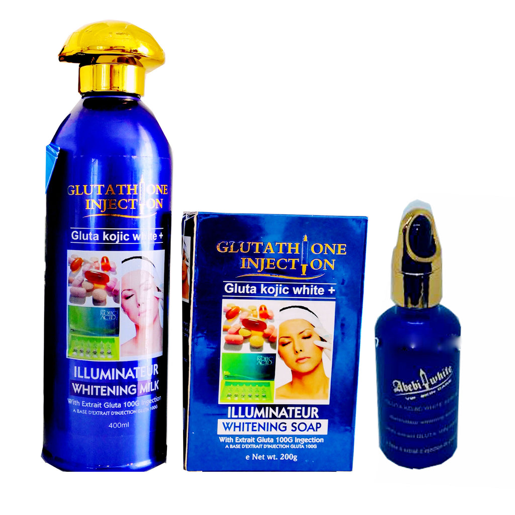 Glutathione Injection Kojic White ( Lotion, Serum And Soap ) 3-pc Set Glutathione Injection Kojic White ( Lotion, Serum And Soap ) 3-pc Set