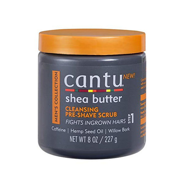 Cantu Mens Cleansing Pre-Shave Scrub 8 Ounce Jar (236ml)