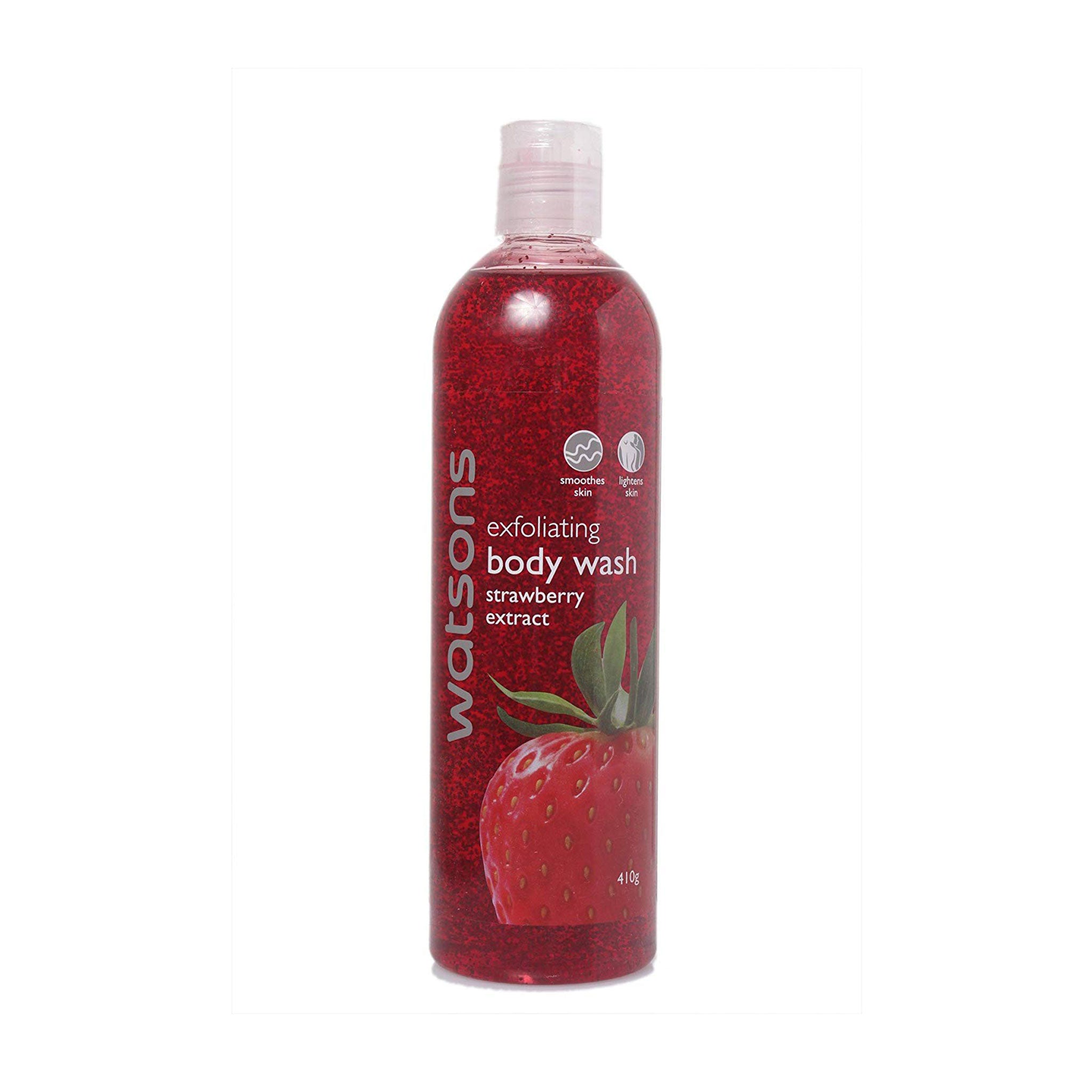 Watsons Exfoliating Body Wash Strawberry Extract (410gm) Coccibeauty