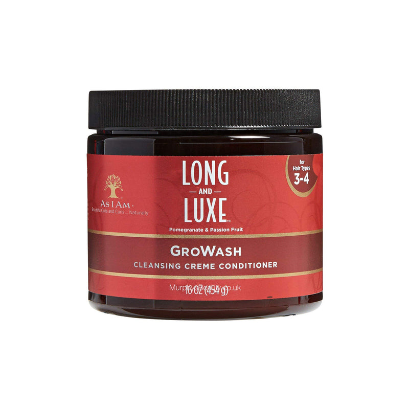 AS I Am Long and Luxe Growash Cleansing Creme Conditioner, 16 Ounce