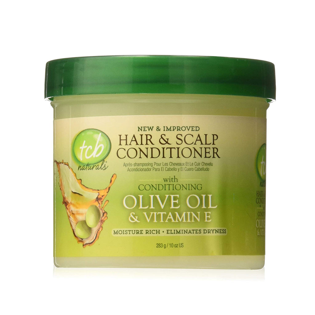 TCB Naturals Conditioner Hair & Scalp Olive Oil & Vitamin-E Jar, 10 Ounce