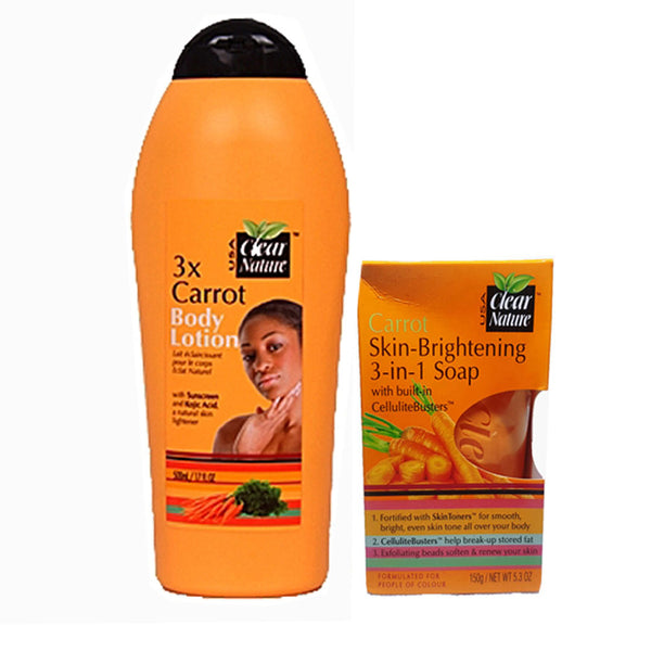 Clear Nature Carrot ( Carrot Lotion And Carrot Soap ) 2-pc Set